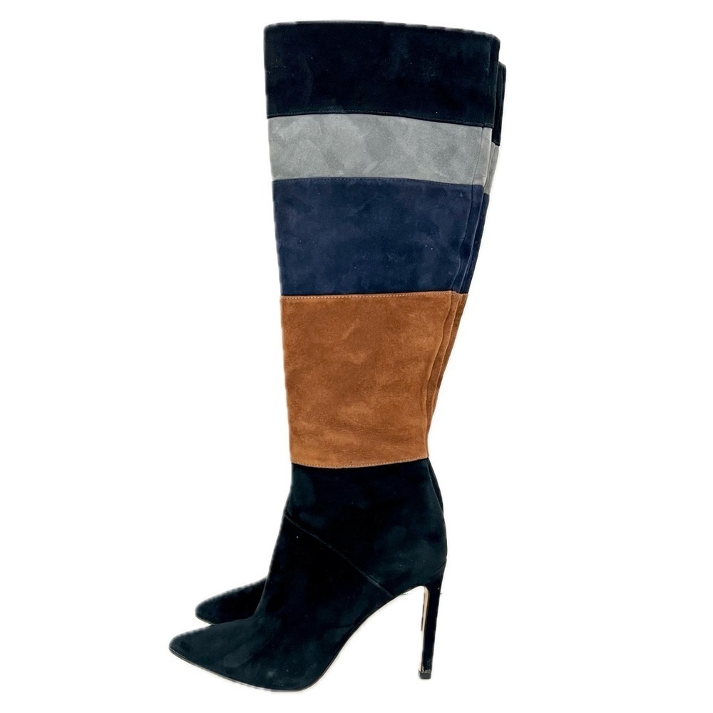 Nine West Toprank Colorblock Suede Boots - Size 5 - Picture 2 of 16